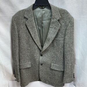 Oakmont tailoring for Corn-Austin‎ Murray Pairs Gray Herringbone Blazer 44R
